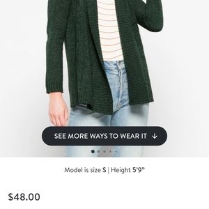 Market & Spruce Dark Green Cardigan